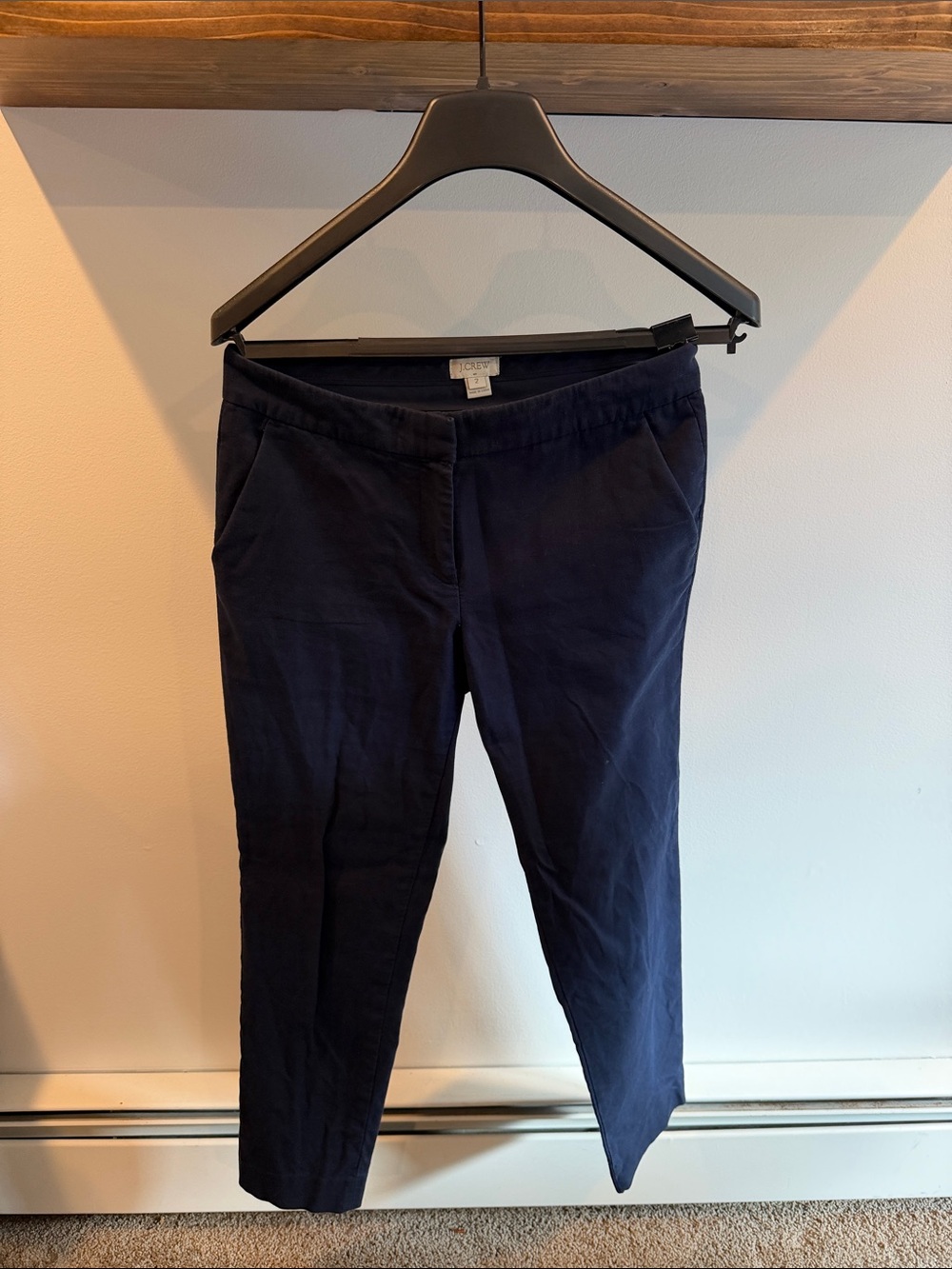 J. Crew Dark Navy Straight-Leg Pants